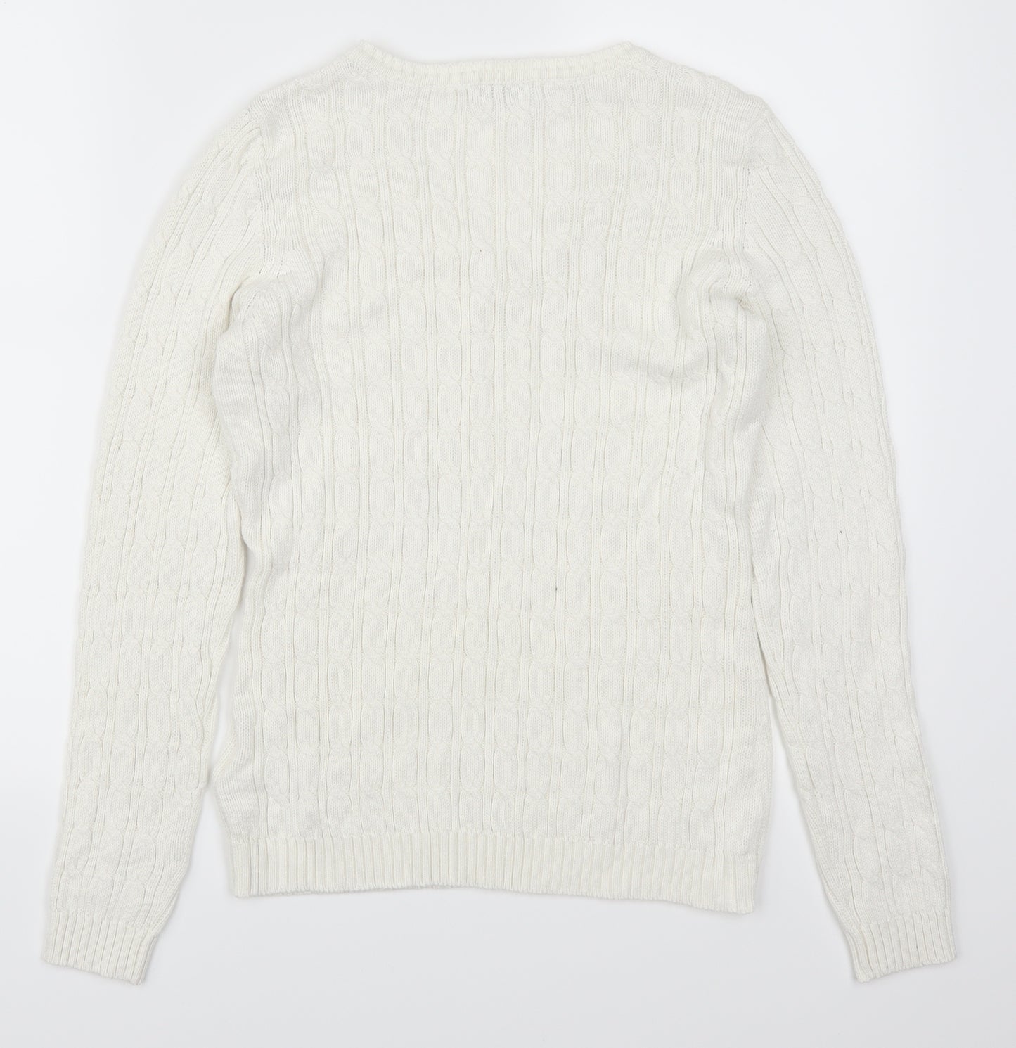FLG Womens White   Pullover Jumper Size 14