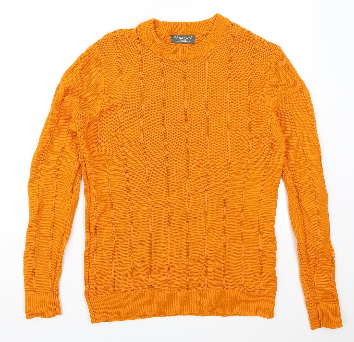 Primark Mens Orange   Pullover Jumper Size L