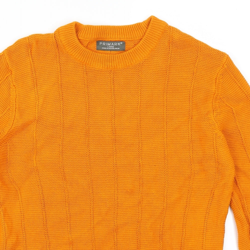 Primark Mens Orange   Pullover Jumper Size L