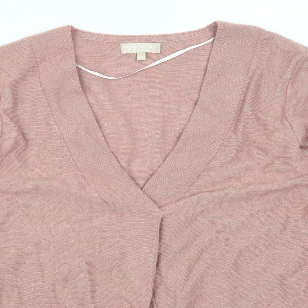 Benedetta B Womens Pink   Pullover Jumper Size XL