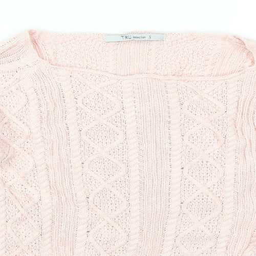 Tru Collection Womens Pink   Pullover Jumper Size S