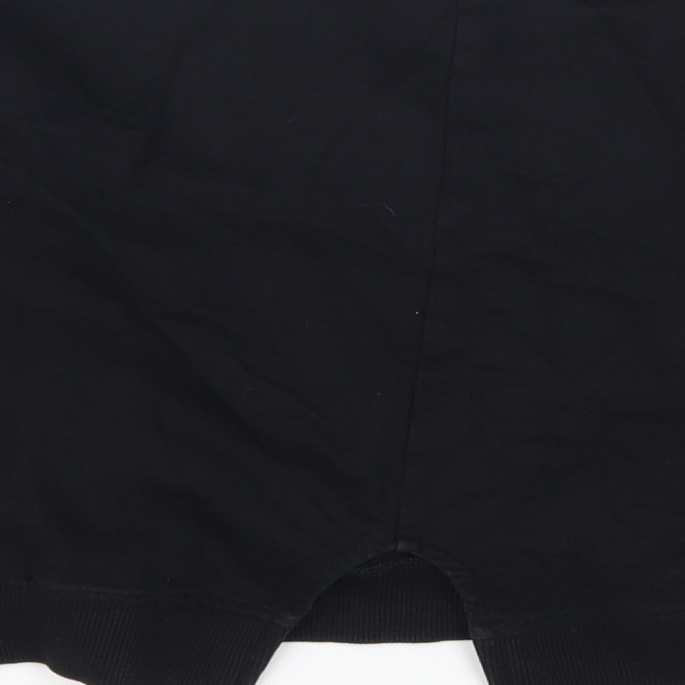Matalan Girls Black Striped  Pullover Sweatshirt Size 9 Years