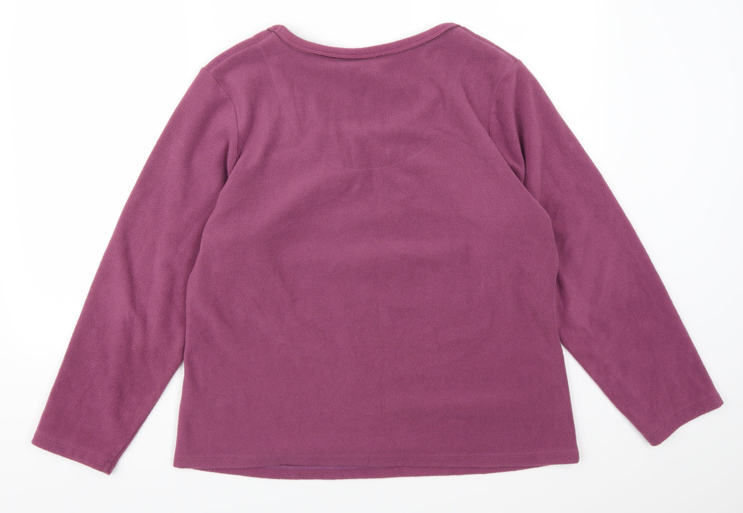 Marks and Spencer Womens Purple  Fleece Top Pyjama Top Size 16