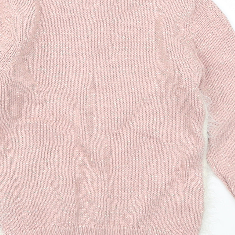 Primark Girls Pink   Pullover Jumper Size 18-24 Months  - Rabbit
