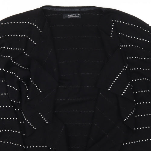 Papaya Womens Black Striped  Cardigan Jumper Size M