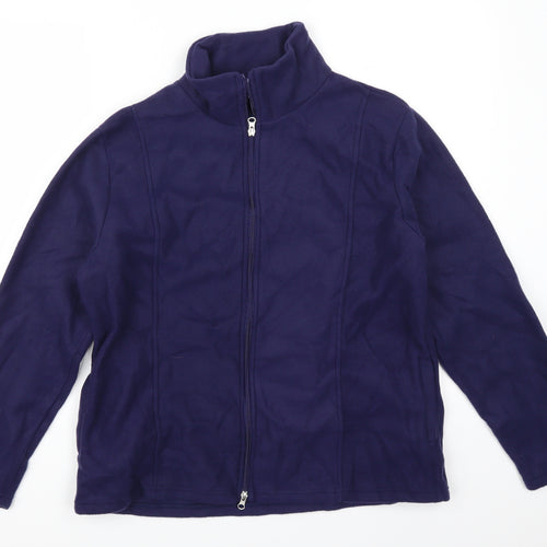 Anne De Lancay Womens Blue  Fleece Jacket  Size M