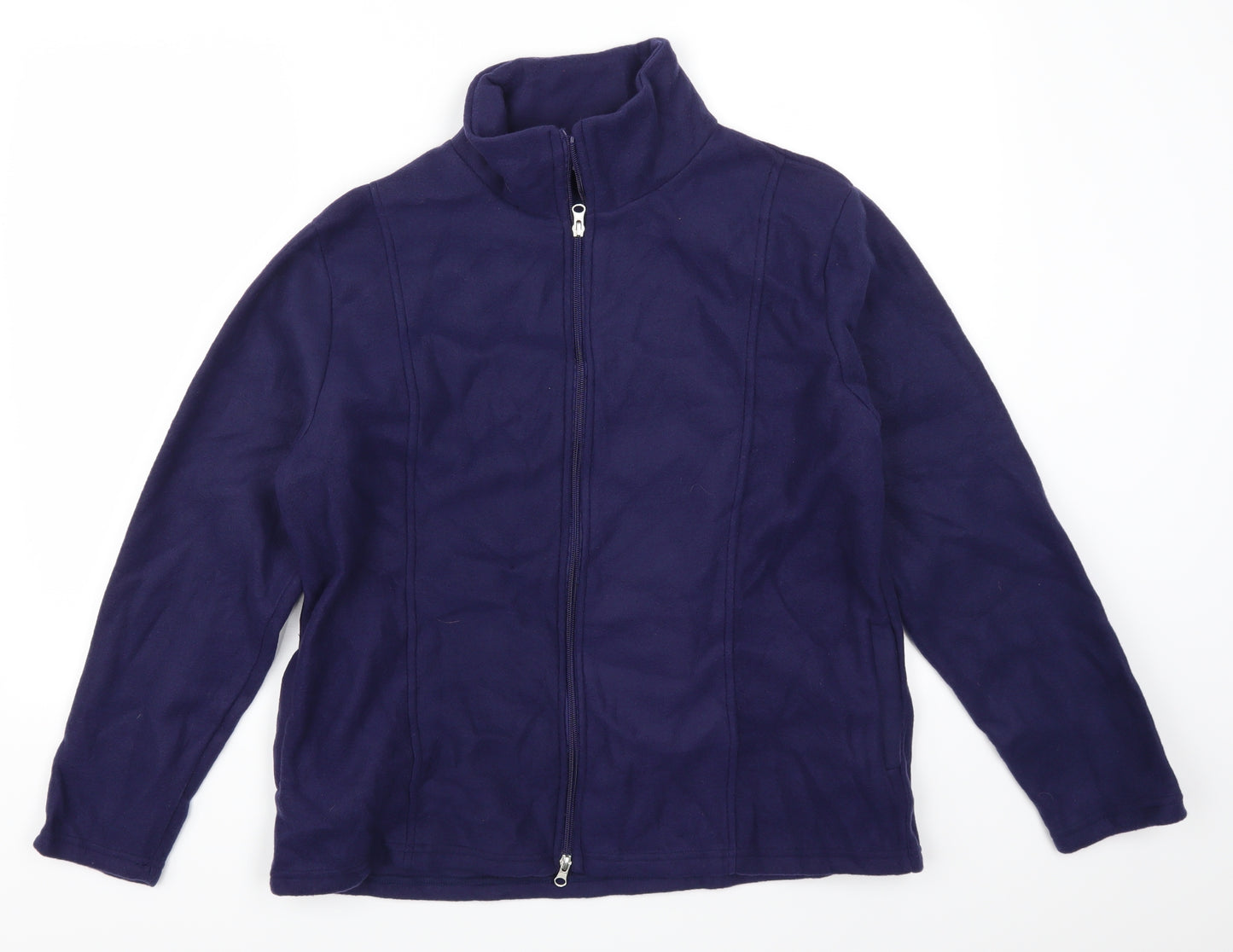 Anne De Lancay Womens Blue  Fleece Jacket  Size M