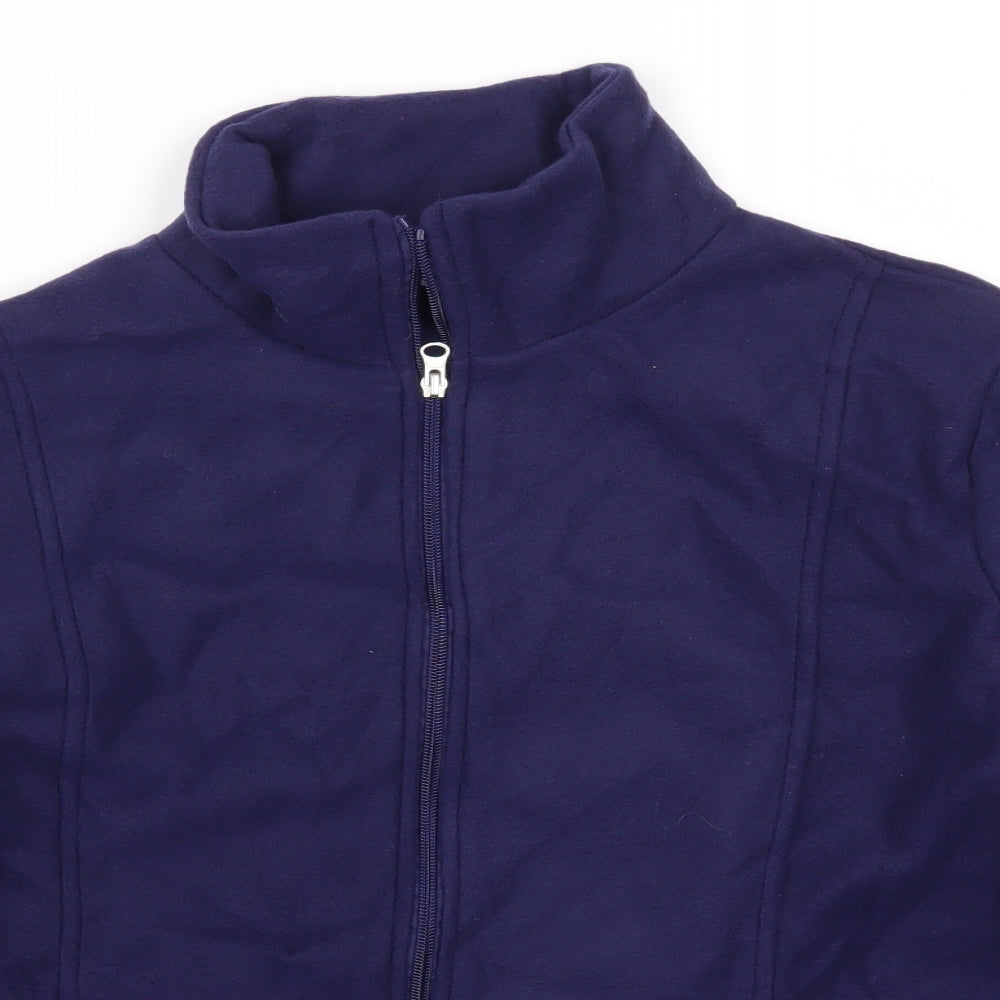 Anne De Lancay Womens Blue  Fleece Jacket  Size M
