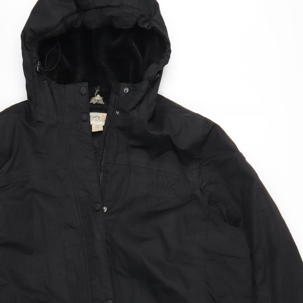 Regatta Womens Black   Overcoat Coat Size 24