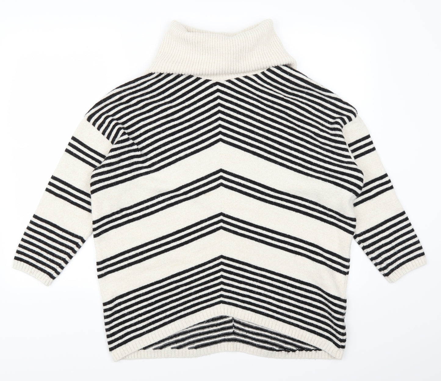 Gerge Womens Beige Striped  Pullover Jumper Size L