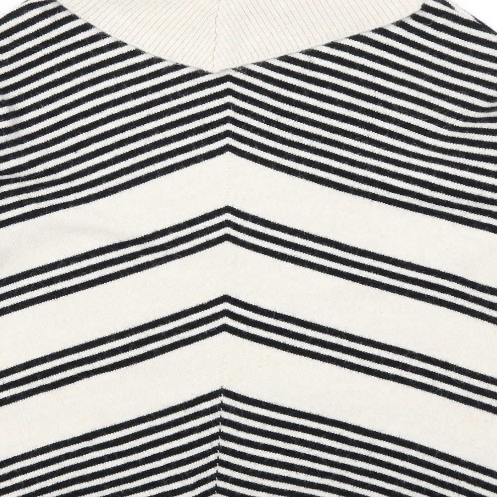 Gerge Womens Beige Striped  Pullover Jumper Size L