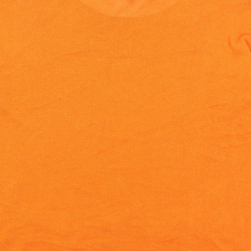 NEXT Womens Orange   Basic T-Shirt Size 14  - Cold Shoulder