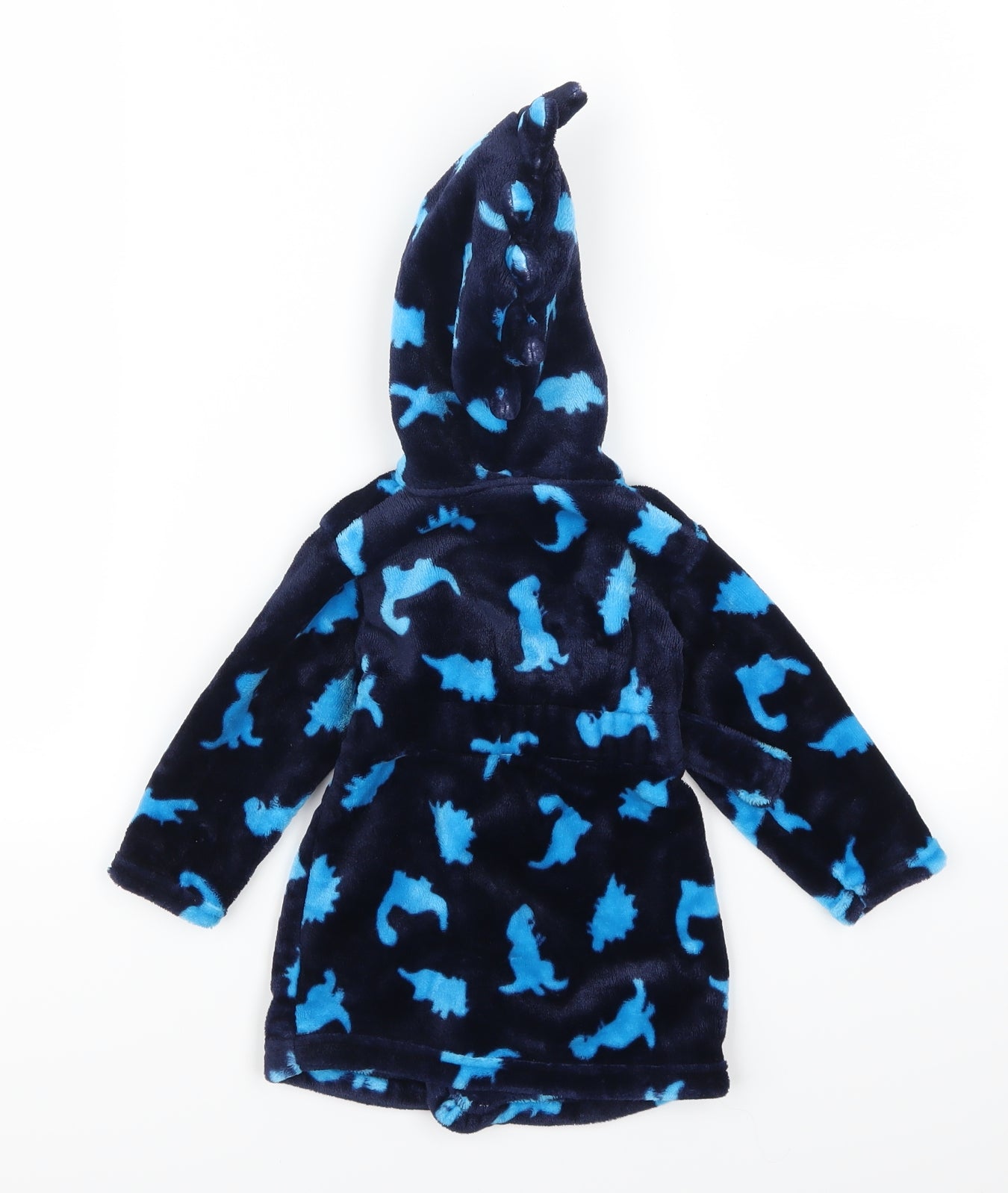 George Boys Blue Animal Print  Kimono Robe Size 6-9 Months  - Dinosaurs