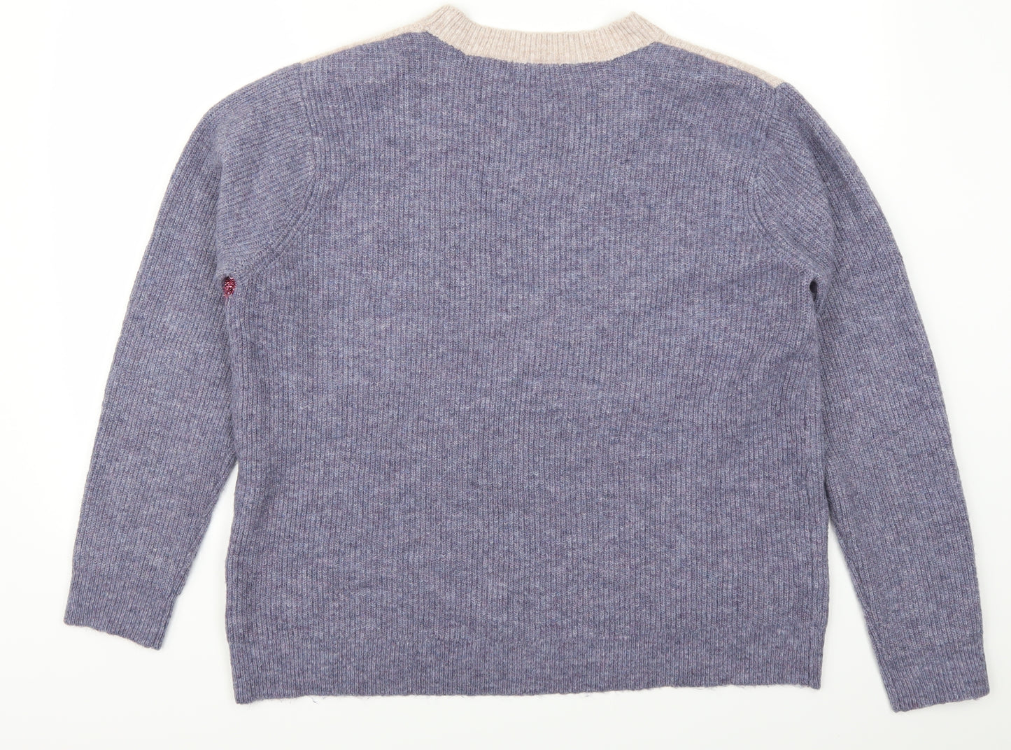 Matalan Womens Purple Geometric  Pullover Jumper Size L  - Colour Block