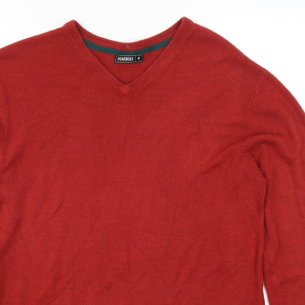 Peacocks Mens Red   Pullover Jumper Size M