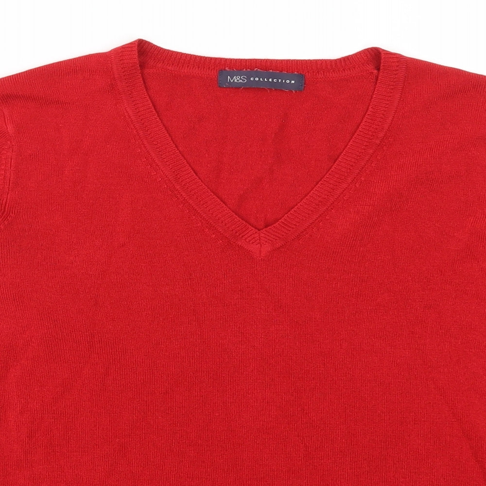 Marks and Spencer Womens Red   Pullover Jumper Size 10