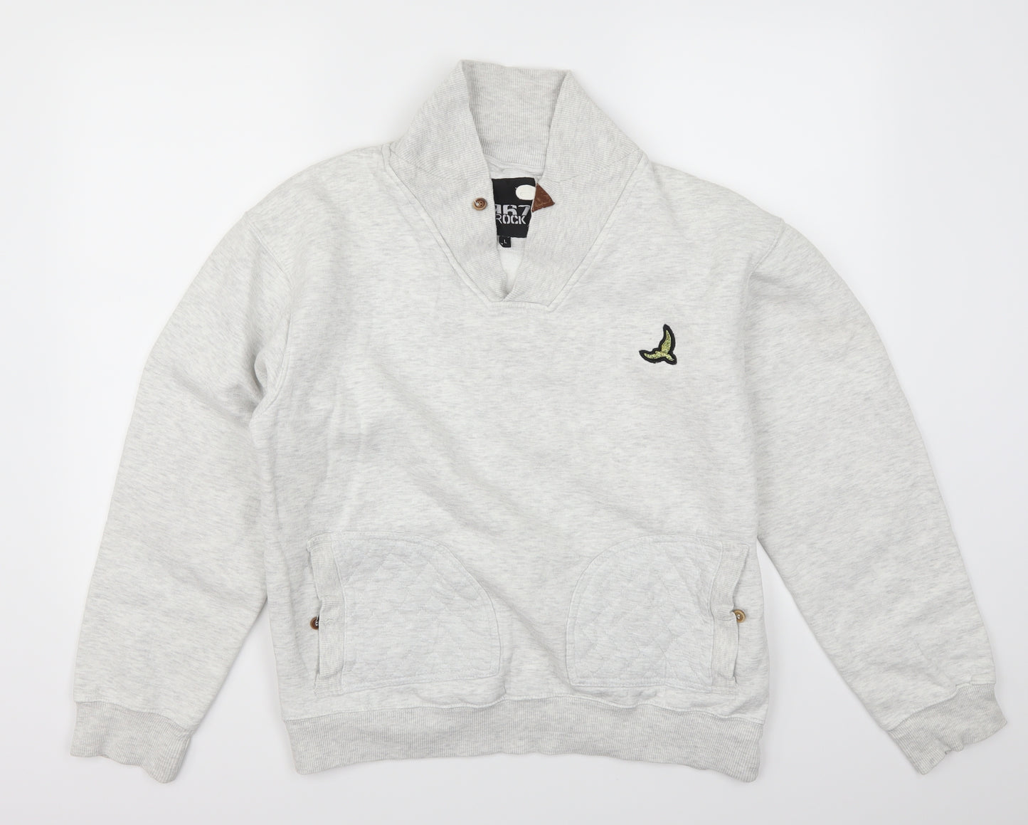 1967 D-Rock Mens Grey   Pullover Sweatshirt Size L