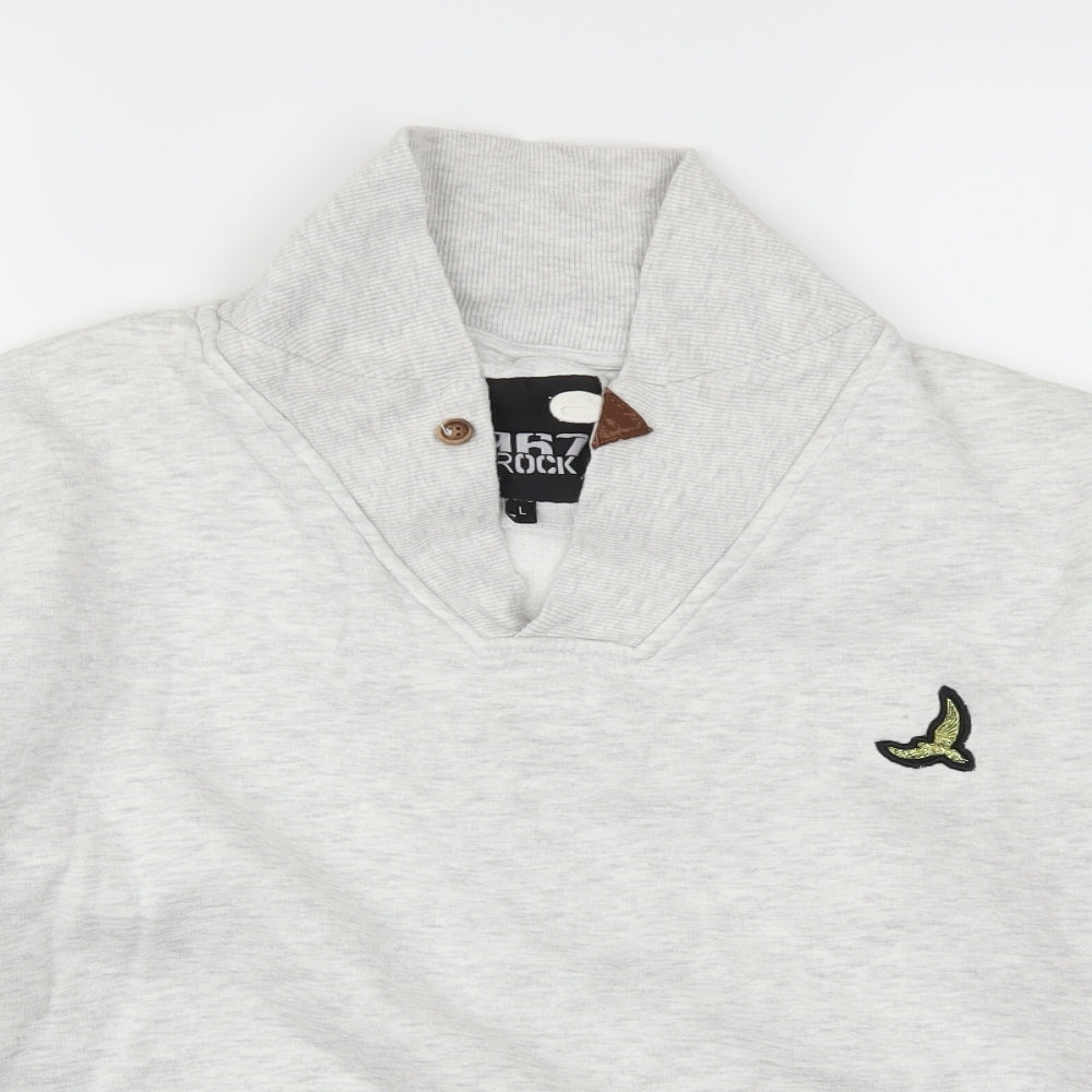 1967 D-Rock Mens Grey   Pullover Sweatshirt Size L