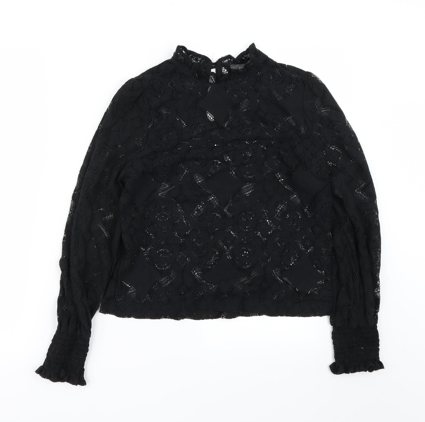 Primark Womens Black Floral  Basic Blouse Size 10