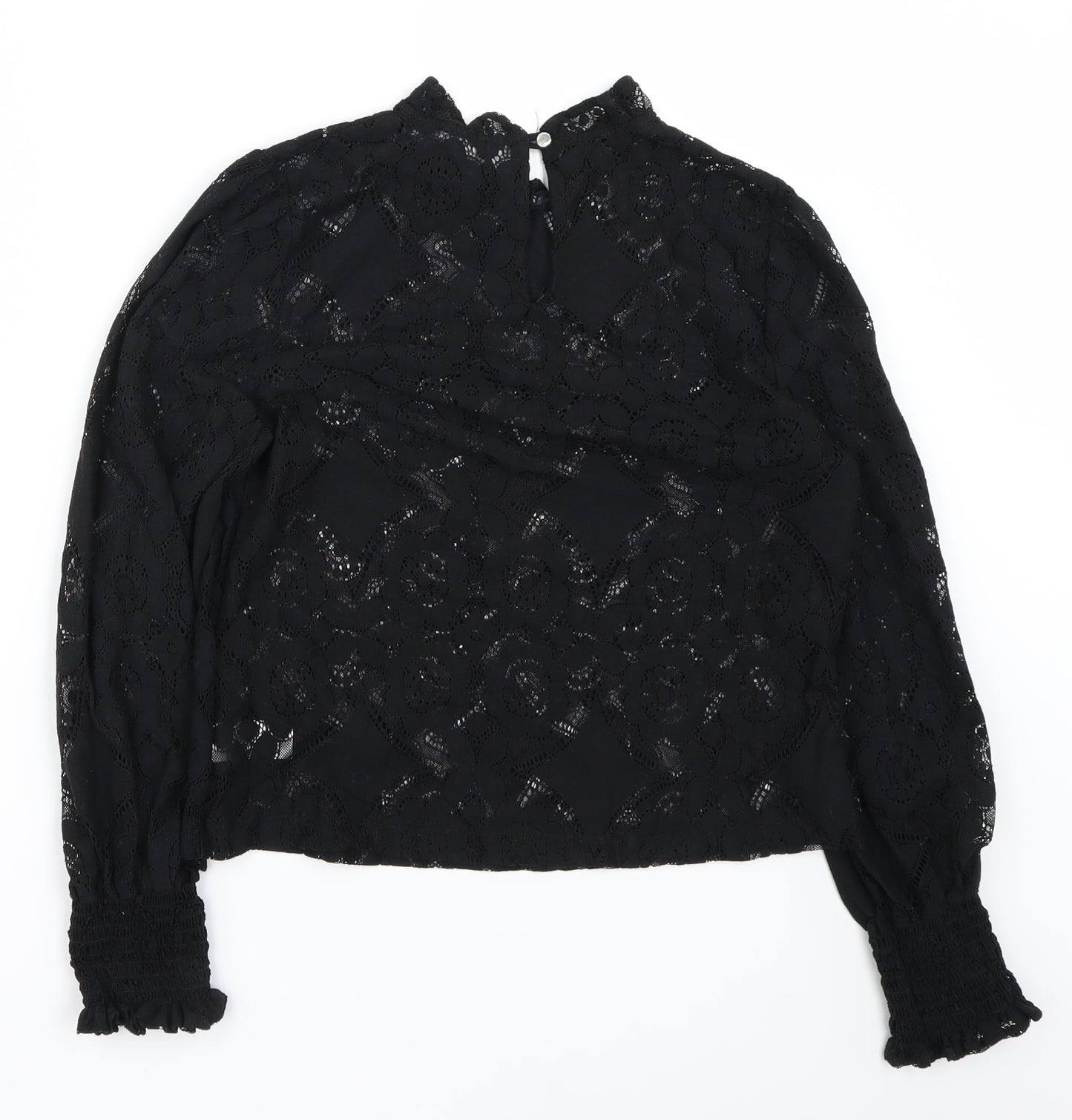 Primark Womens Black Floral  Basic Blouse Size 10