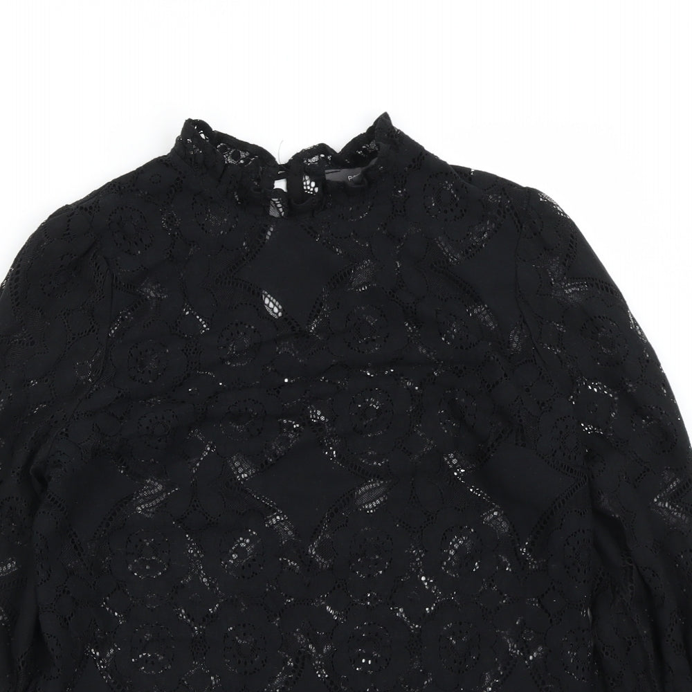 Primark Womens Black Floral  Basic Blouse Size 10