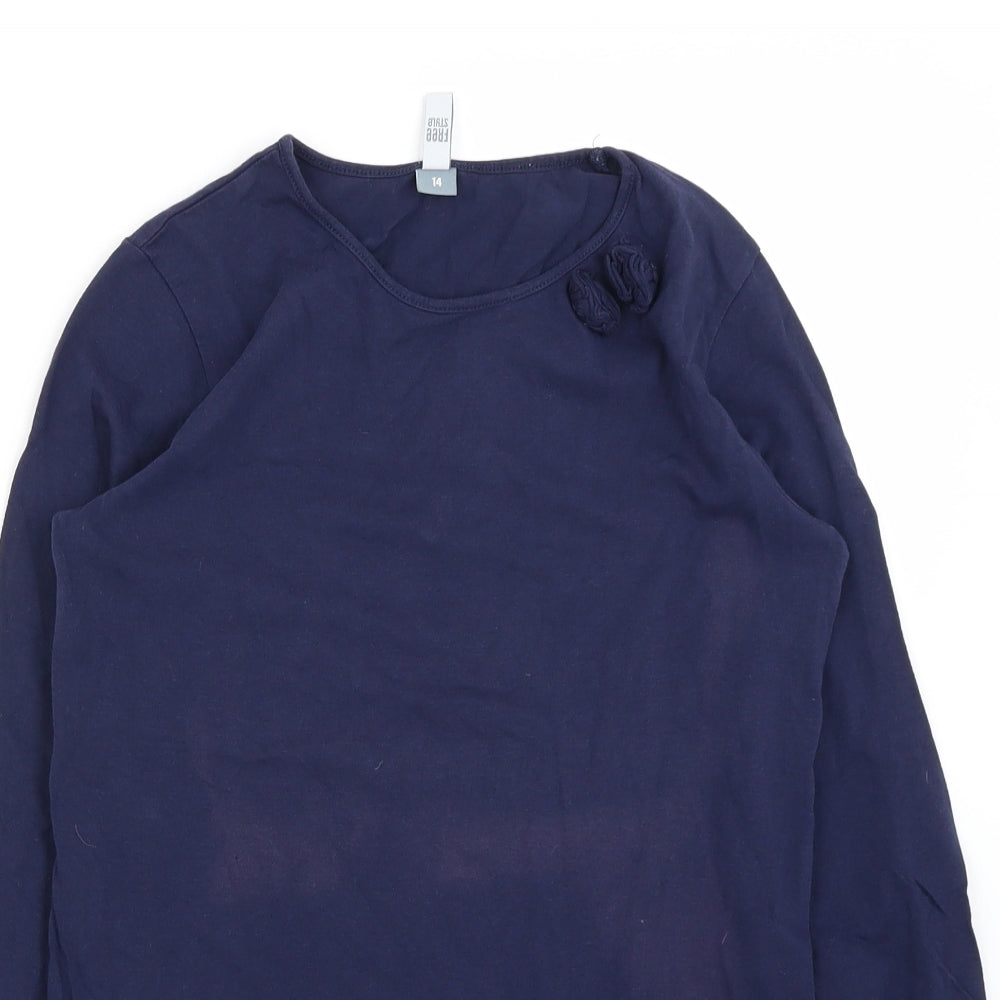 Free Style Girls Blue   Basic T-Shirt Size 14 Years