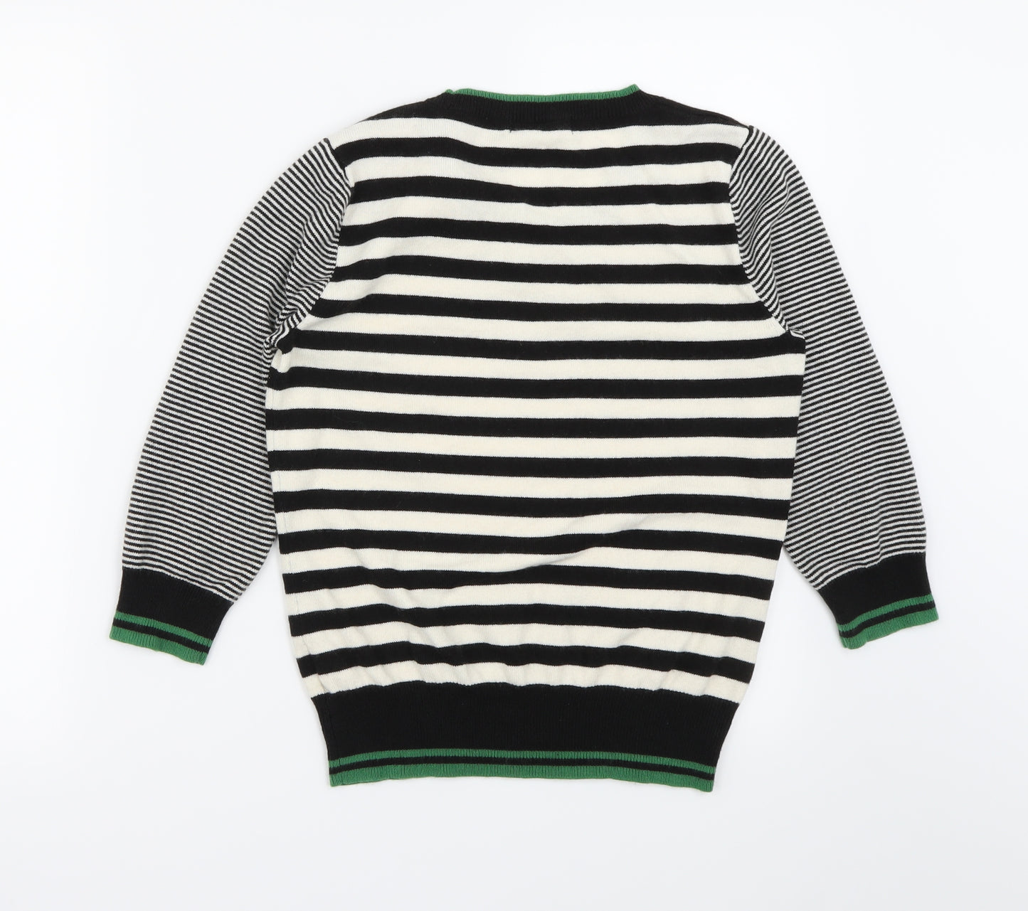 Marks and Spencer Womens Black Striped  Pullover Jumper Size 12