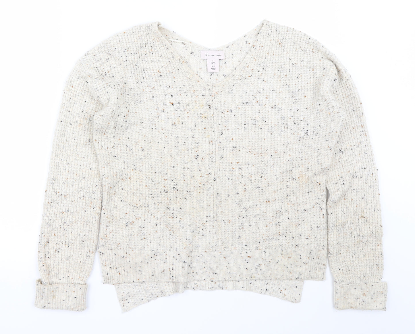 If It Were Me Womens Beige   Pullover Jumper Size S