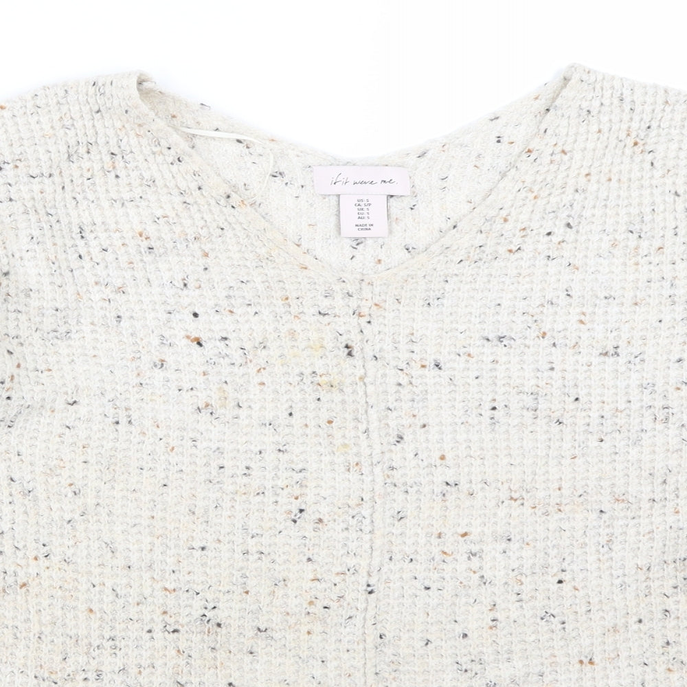 If It Were Me Womens Beige   Pullover Jumper Size S