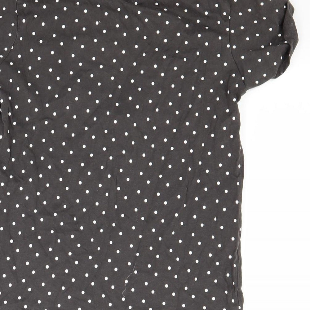 Primark Girls Brown Polka Dot  Basic T-Shirt Size 9-10 Years