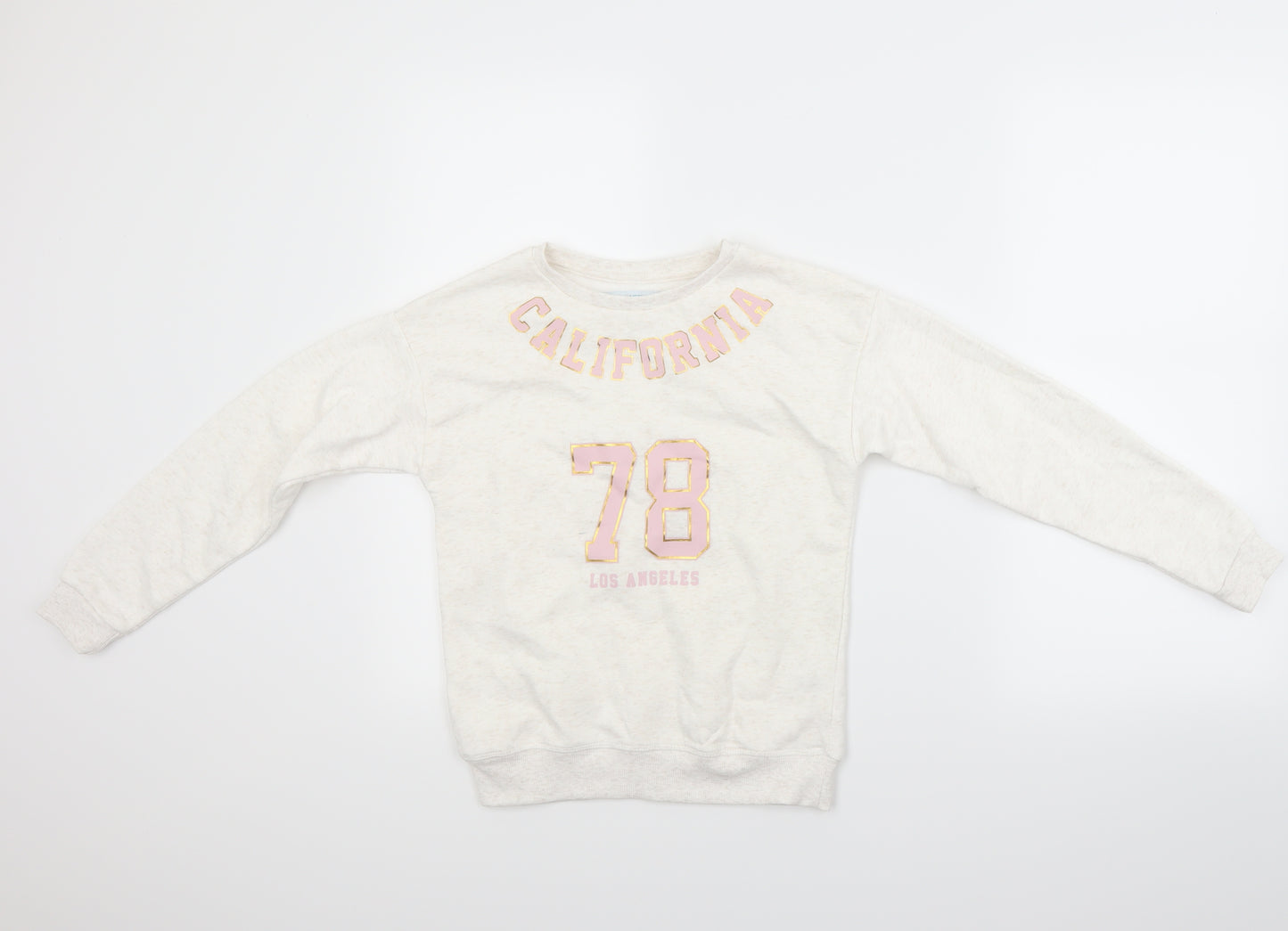 Primark Girls White   Pullover Sweatshirt Size 9-10 Years  - California