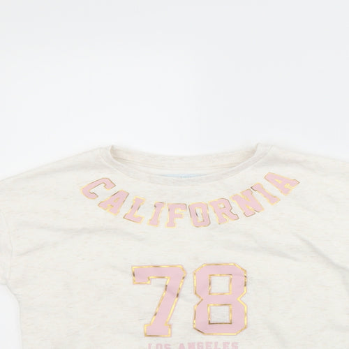 Primark Girls White   Pullover Sweatshirt Size 9-10 Years  - California