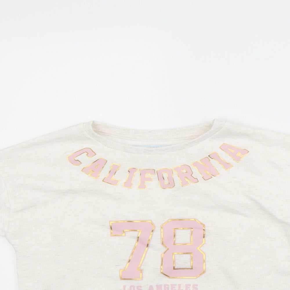 Primark Girls White   Pullover Sweatshirt Size 9-10 Years  - California