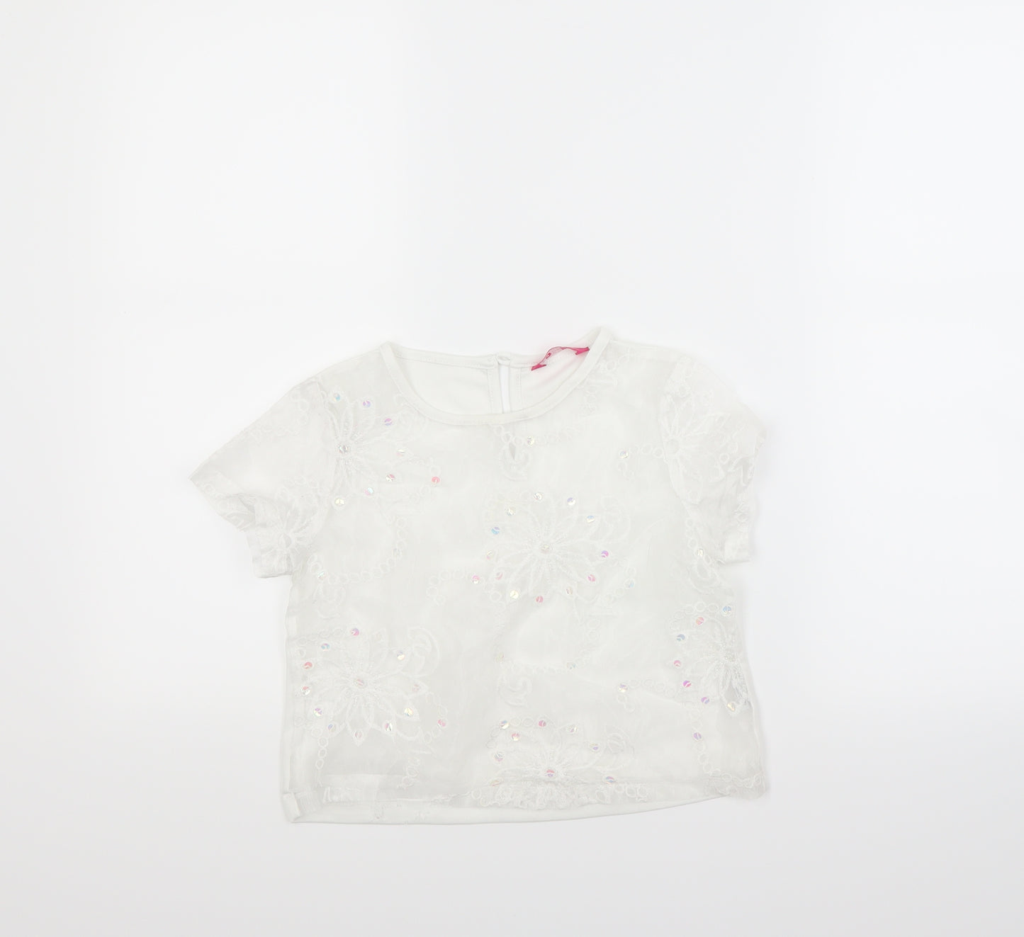 Young Dimension Girls White   Basic Blouse Size 8-9 Years