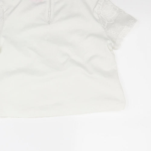 Young Dimension Girls White   Basic Blouse Size 8-9 Years
