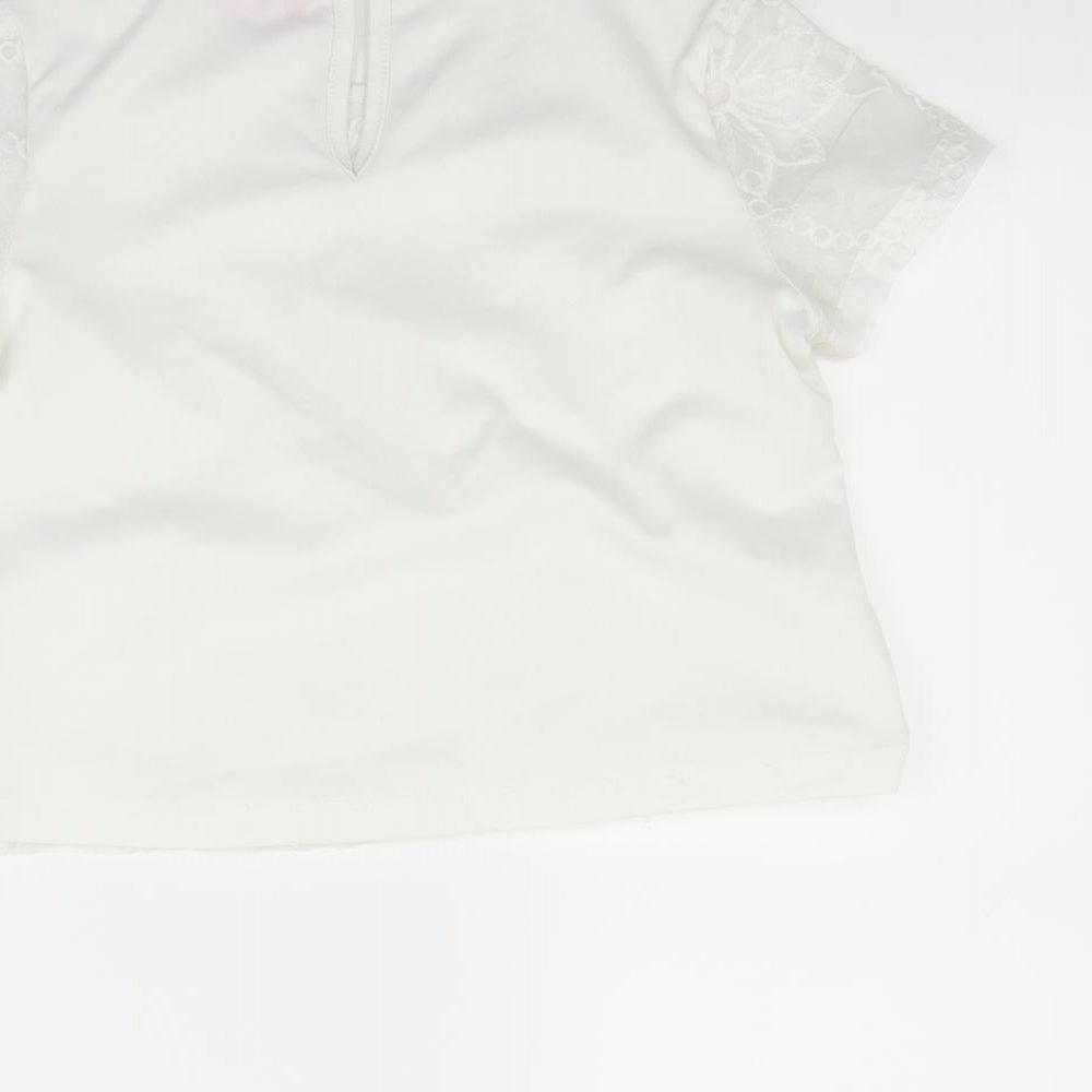 Young Dimension Girls White   Basic Blouse Size 8-9 Years