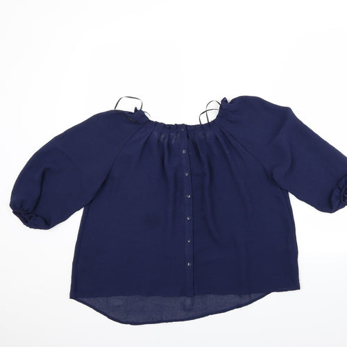 H&M Womens Blue   Basic Blouse Size S