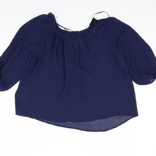 H&M Womens Blue   Basic Blouse Size S