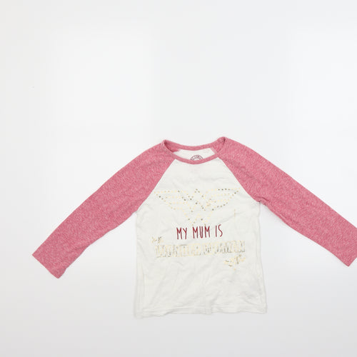 NEXT Girls White  Rayon Pullover Sweatshirt Size 4 Years