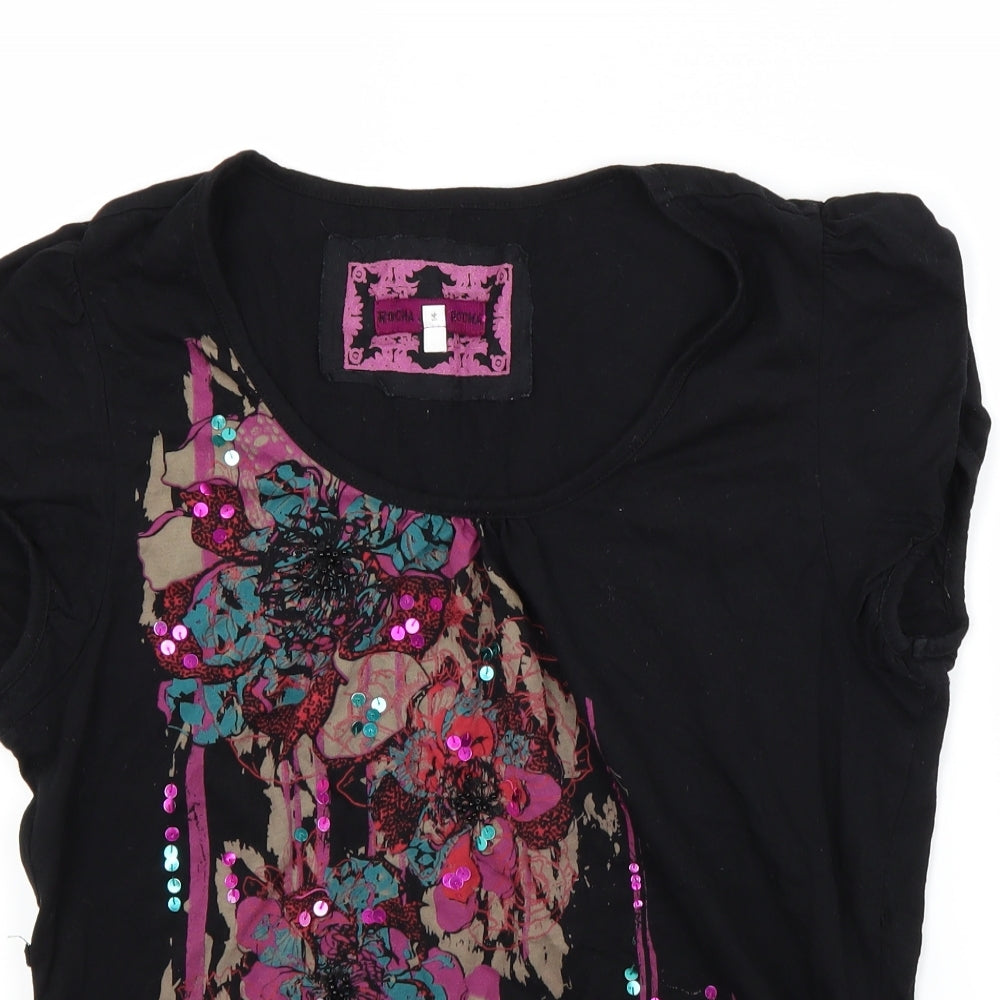John Rocha Womens Black   Basic T-Shirt Size 14