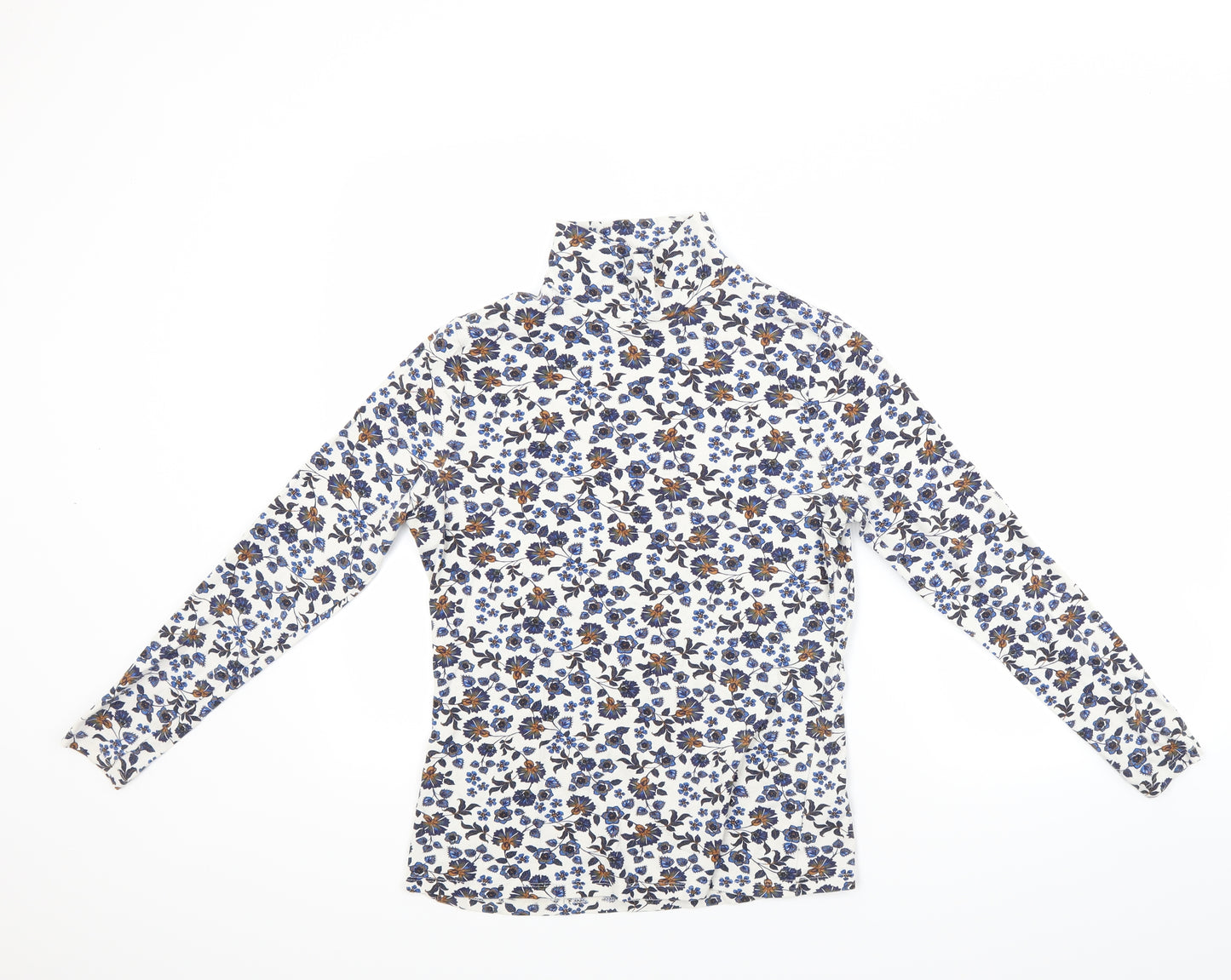 Marks and Spencer Womens Blue Floral  Pullover Jumper Size 12