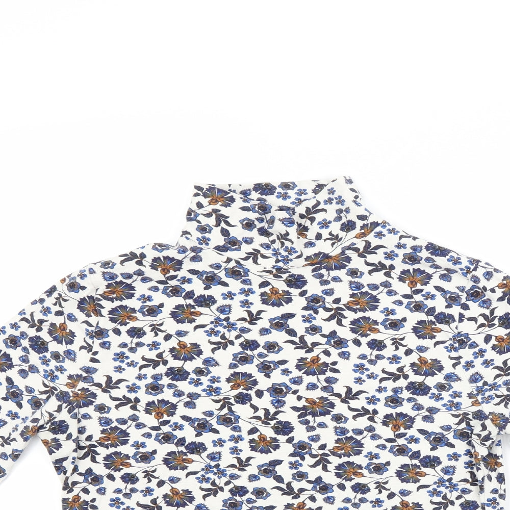 Marks and Spencer Womens Blue Floral  Pullover Jumper Size 12