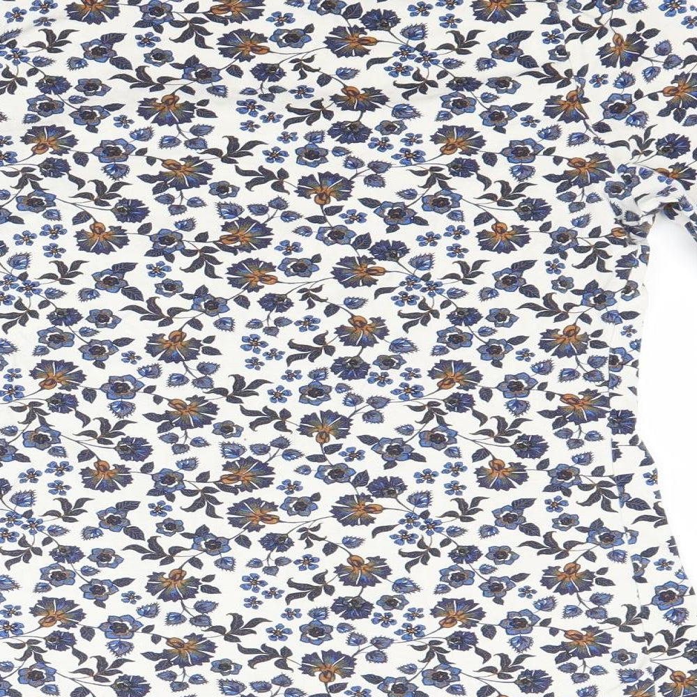 Marks and Spencer Womens Blue Floral  Pullover Jumper Size 12
