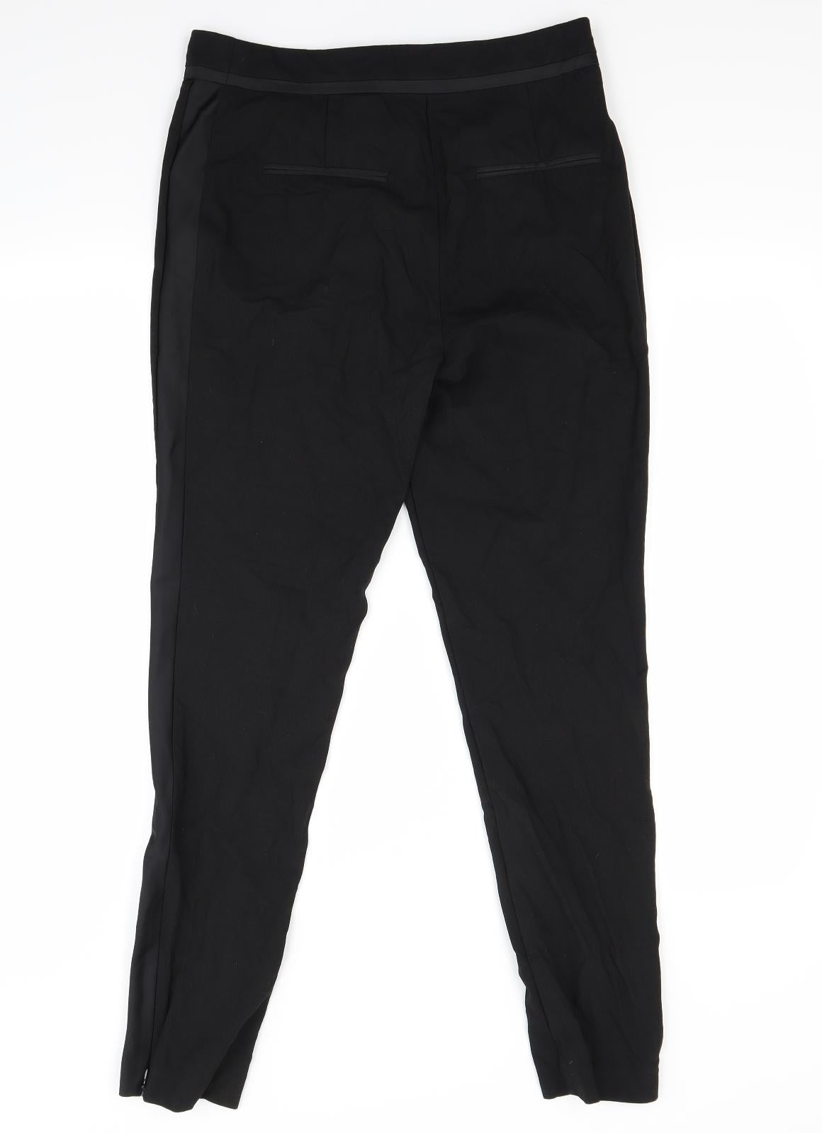 H&M Womens Black   Trousers  Size 10 L28 in