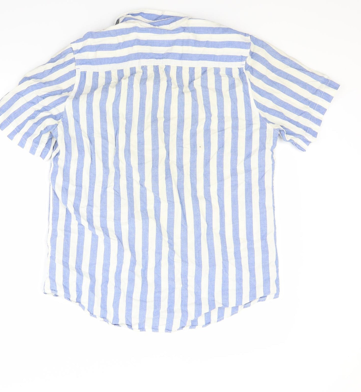 Topman Mens Blue Striped   Button-Up Size M