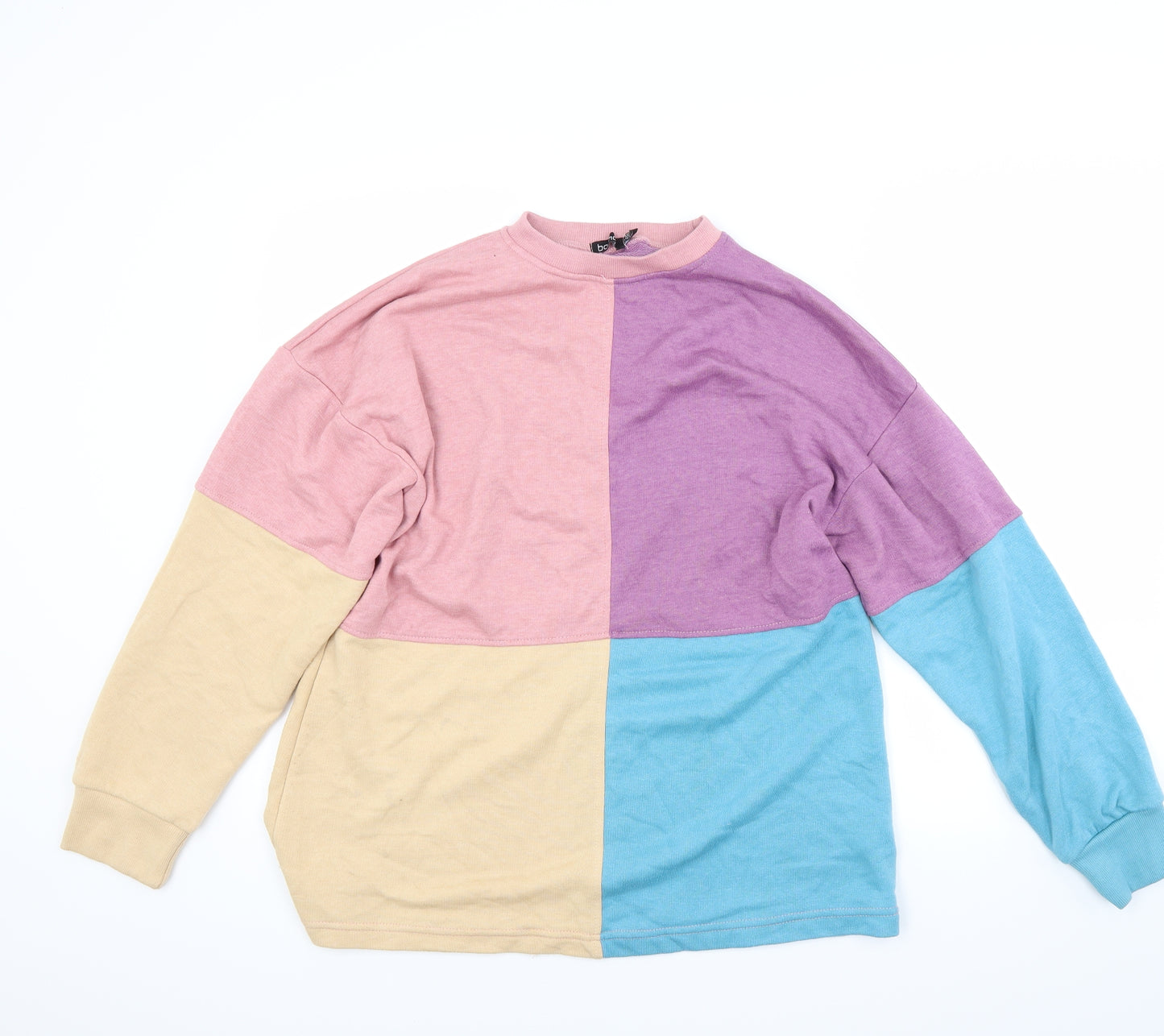 Boohoo Womens Multicoloured   Pullover Sweatshirt Size 14