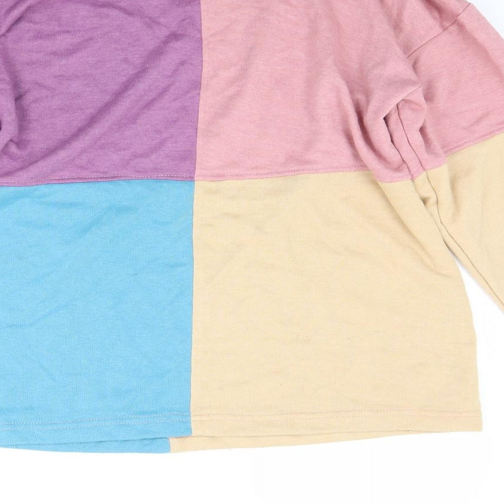 Boohoo Womens Multicoloured   Pullover Sweatshirt Size 14