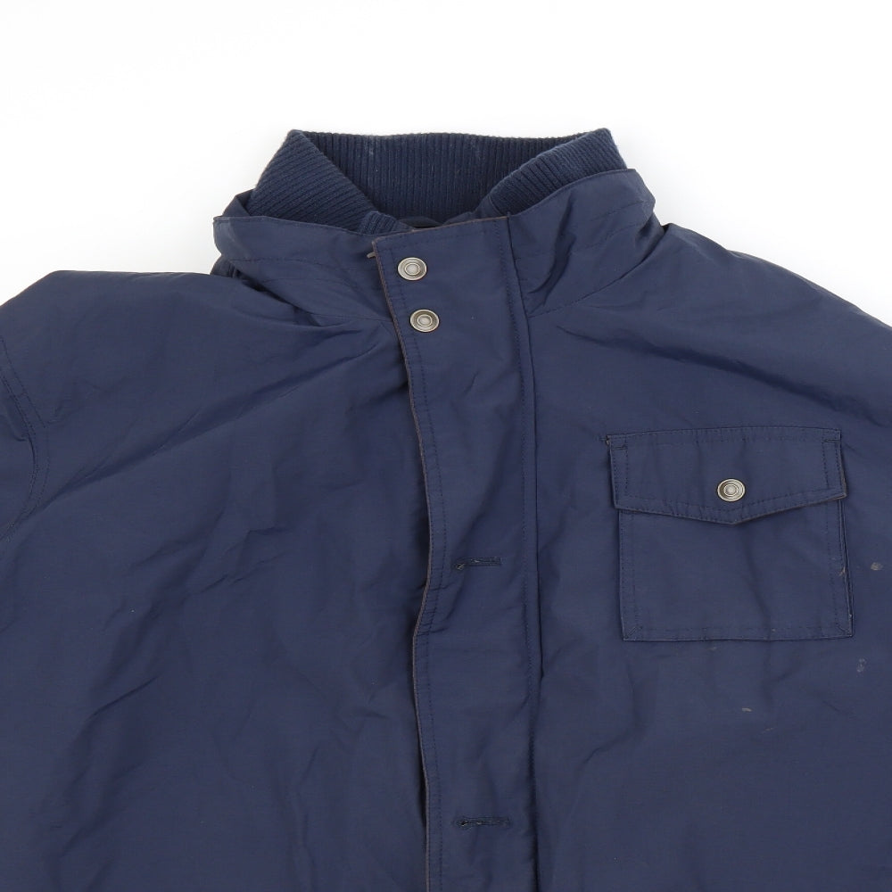Cotton Traders Mens Blue   Overcoat Coat Size 2XL