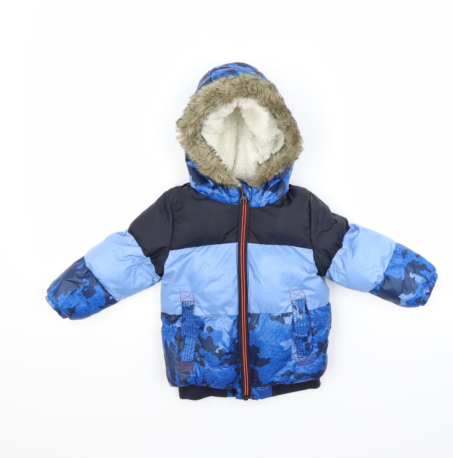 M&Co  Blue   Puffer Jacket Coat Size 9-12 Months