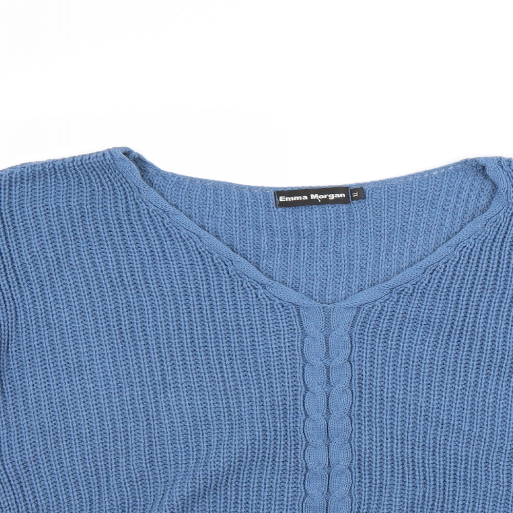 Emma Morgan Womens Blue   Pullover Jumper Size XL
